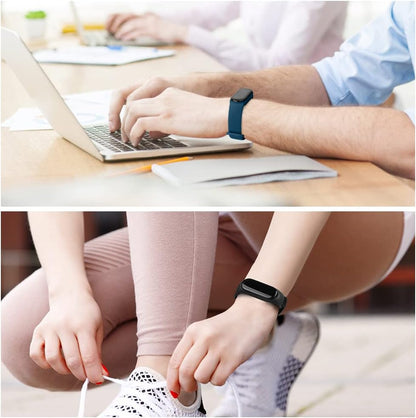 Ainiv Correa Mi Band, Correa Compatible Con Pulsera Xiaomi Mi Band 5/6 / 7/4 / 3, Suave Silicona Nailon Acero Inoxidable Correa De Repuesto, Resistente Al Sudor Pulseras De Repuesto