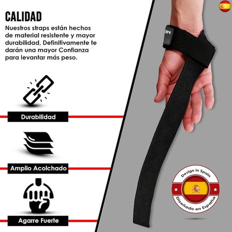 MERCURYAL Straps Gym - Straps Powerlifting - Complemento Para El Gimnasio -