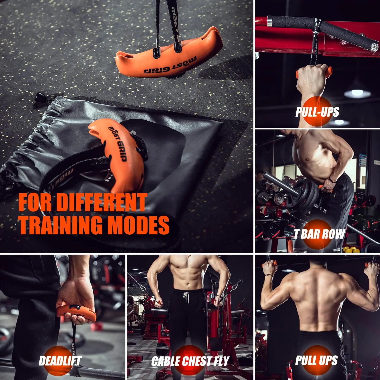 Pull up Handles Grips Gym Training Fitness Grip Resistance Band Handles Face Pull, Rowing, Lat Pulldown ,Barbells for Home Gym