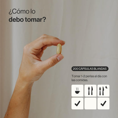 Omega 3 2000Mg Por Dosis Diaria, Máxima Concentración De DHA 500Mg Y EPA 700Mg, Ácidos Grasos De Alta Potencia | Aceite De Pescado Salvaje Con Vitamina E | 200 Cápsulas De Omega-3 | Zenement