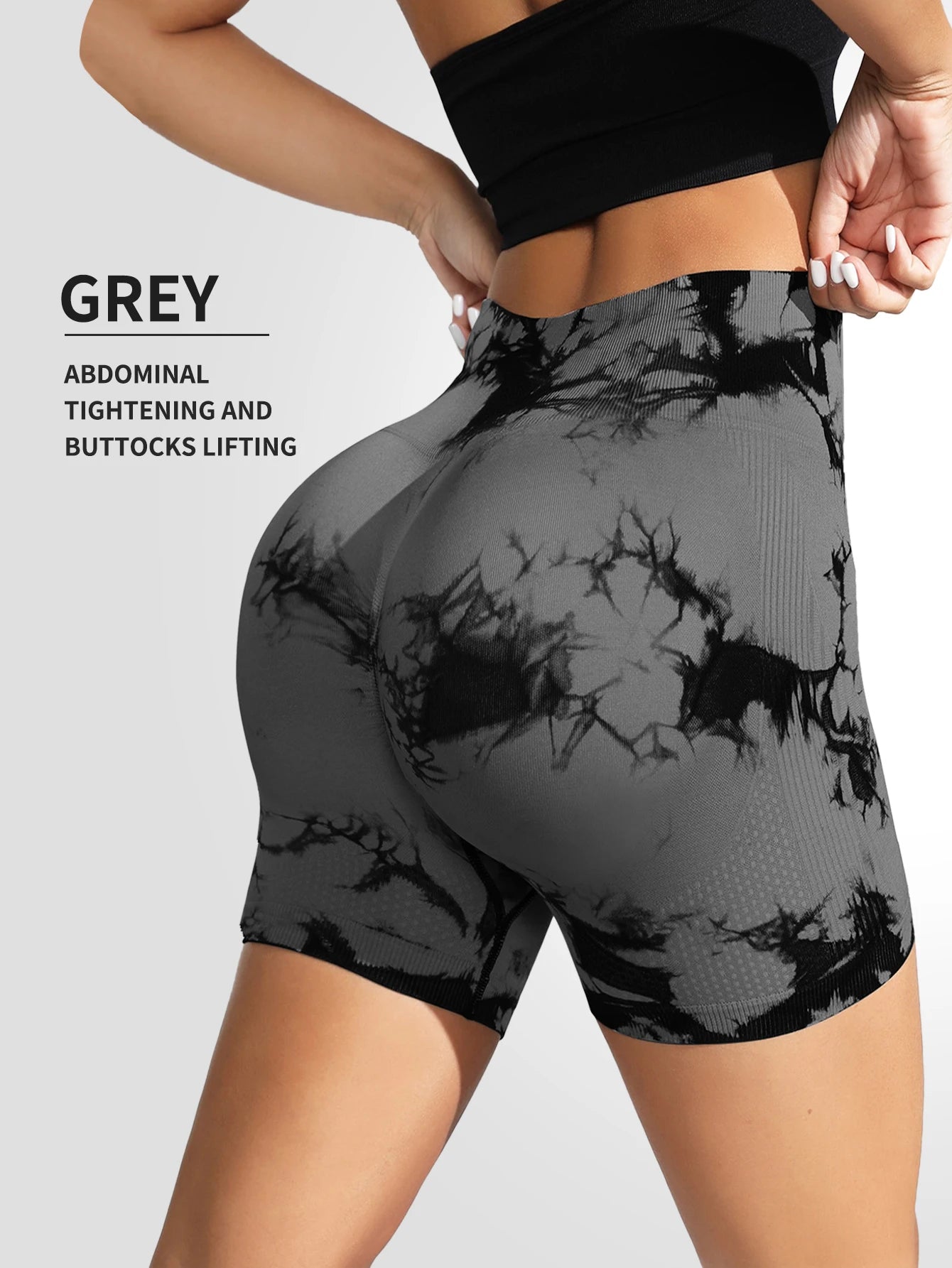 High-Waisted Tie Dye Seamless Leggings for Women - Scrunch Butt Lifting Elastic Yoga Pants with Wide Waistband