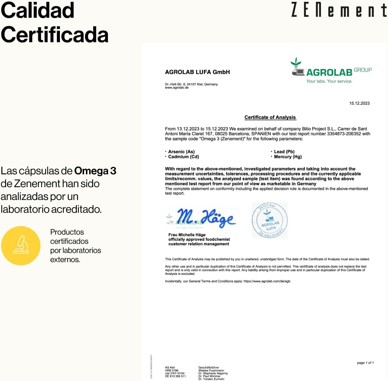 Omega 3 2000Mg Por Dosis Diaria, Máxima Concentración De DHA 500Mg Y EPA 700Mg, Ácidos Grasos De Alta Potencia | Aceite De Pescado Salvaje Con Vitamina E | 200 Cápsulas De Omega-3 | Zenement