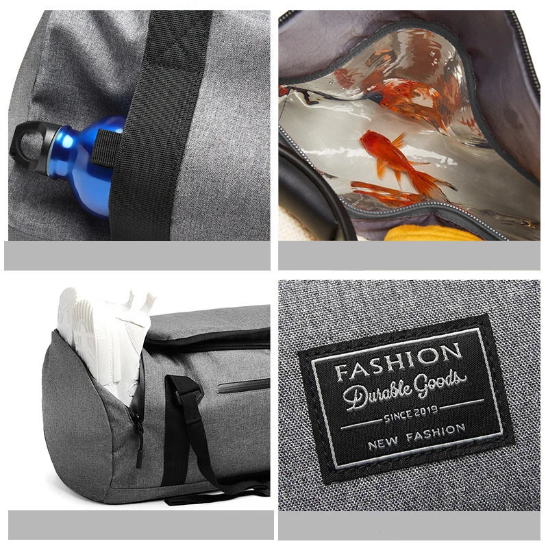 Xc-Multifunctional Gym Bag for Men and Women, Fitness Sports Backpack with Shoe Compartment for Travel and Yoga Training