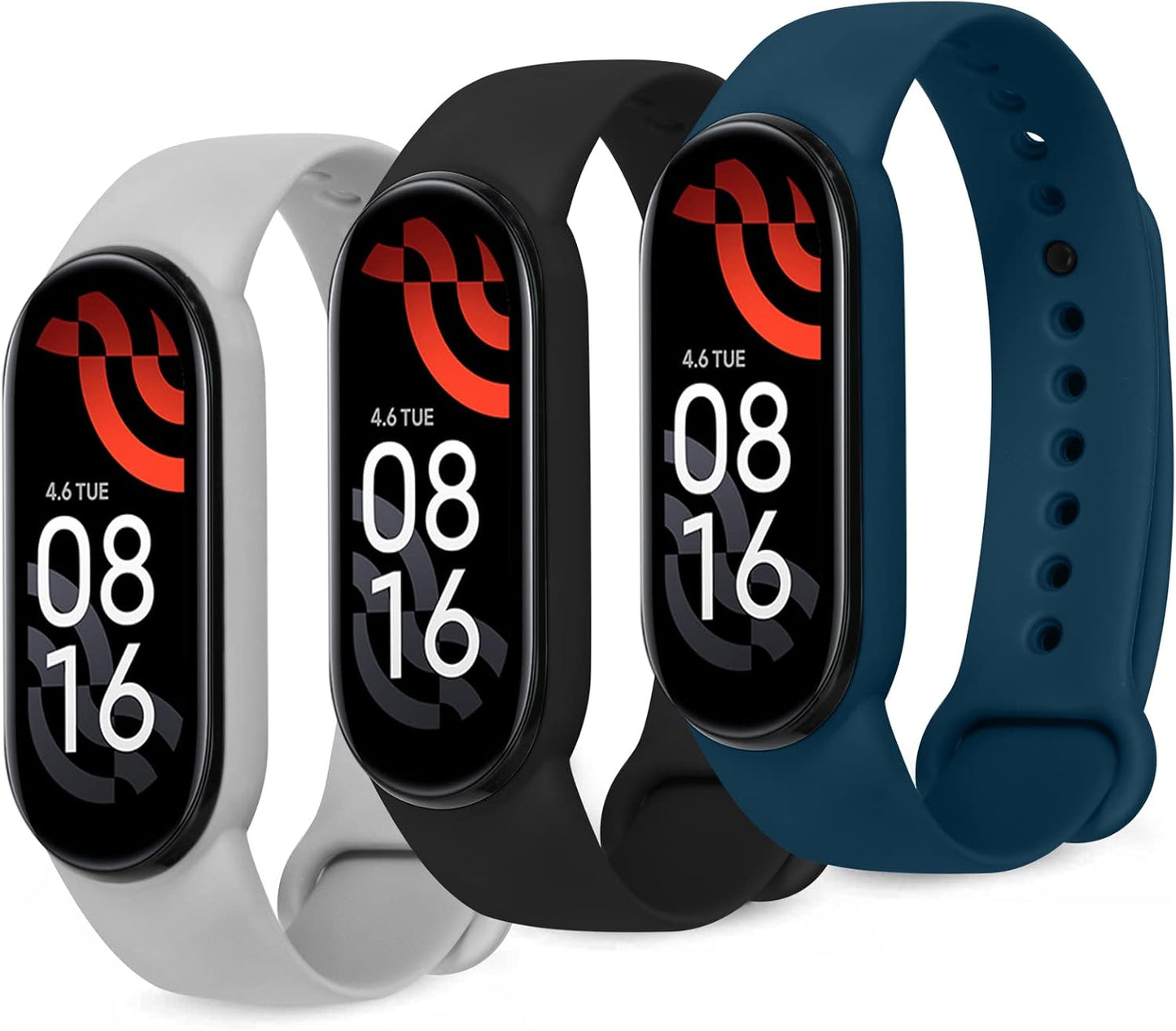 Ainiv Correa Mi Band, Correa Compatible Con Pulsera Xiaomi Mi Band 5/6 / 7/4 / 3, Suave Silicona Nailon Acero Inoxidable Correa De Repuesto, Resistente Al Sudor Pulseras De Repuesto