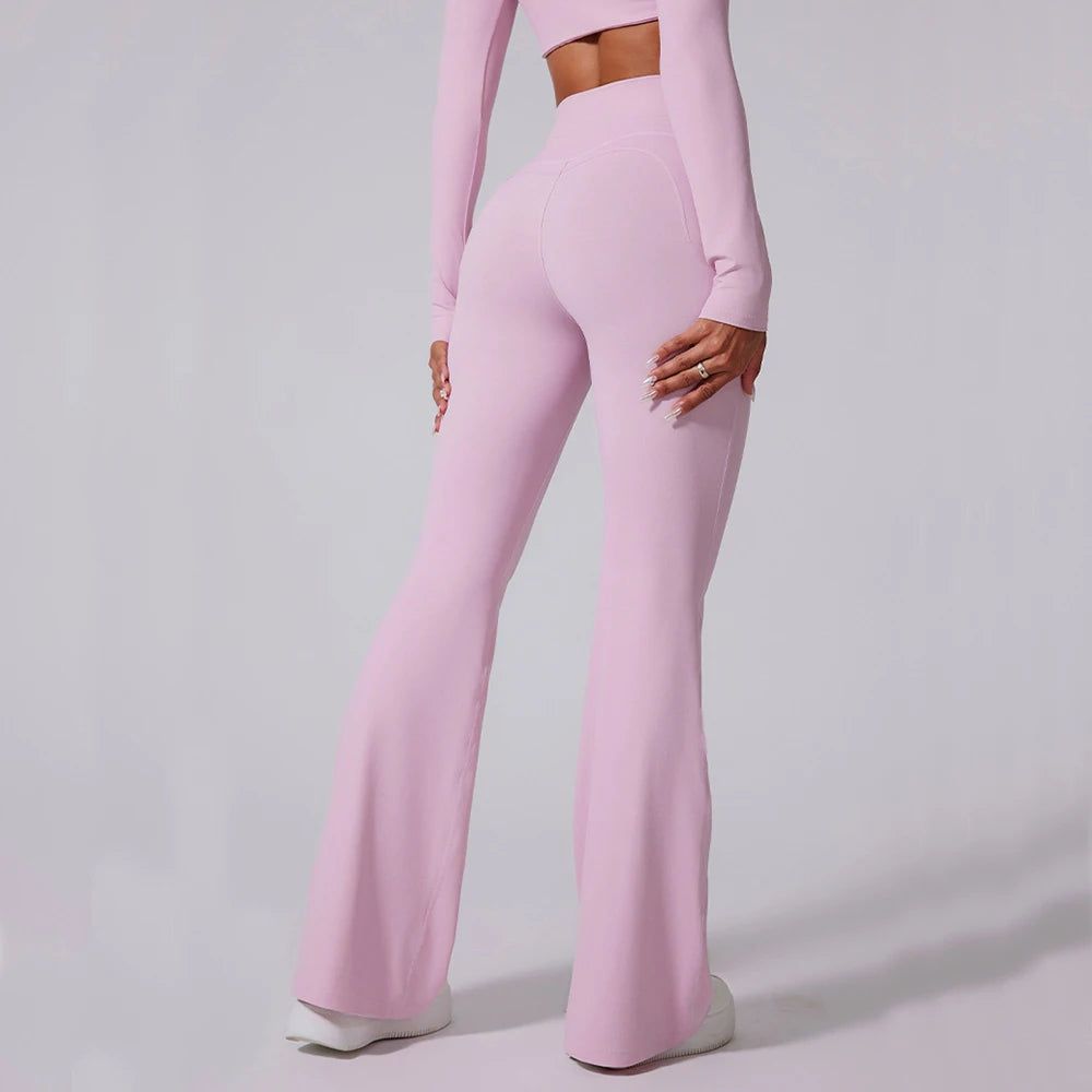 Mallas Acampanadas De Cintura Alta Para Mujer, Pantalones De Yoga Para Gimnasio, Fitness, Entrenamiento, Correr, Mallas Deportivas, Control De Barriga, Pantalones De Pierna Ancha Para Yoga