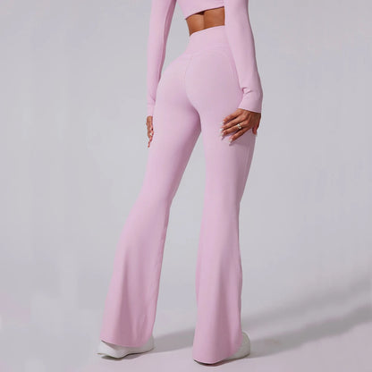 Mallas Acampanadas De Cintura Alta Para Mujer, Pantalones De Yoga Para Gimnasio, Fitness, Entrenamiento, Correr, Mallas Deportivas, Control De Barriga, Pantalones De Pierna Ancha Para Yoga