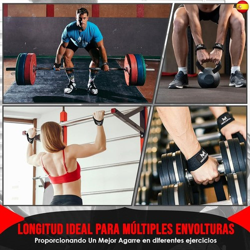 MERCURYAL Straps Gym - Straps Powerlifting - Complemento Para El Gimnasio -