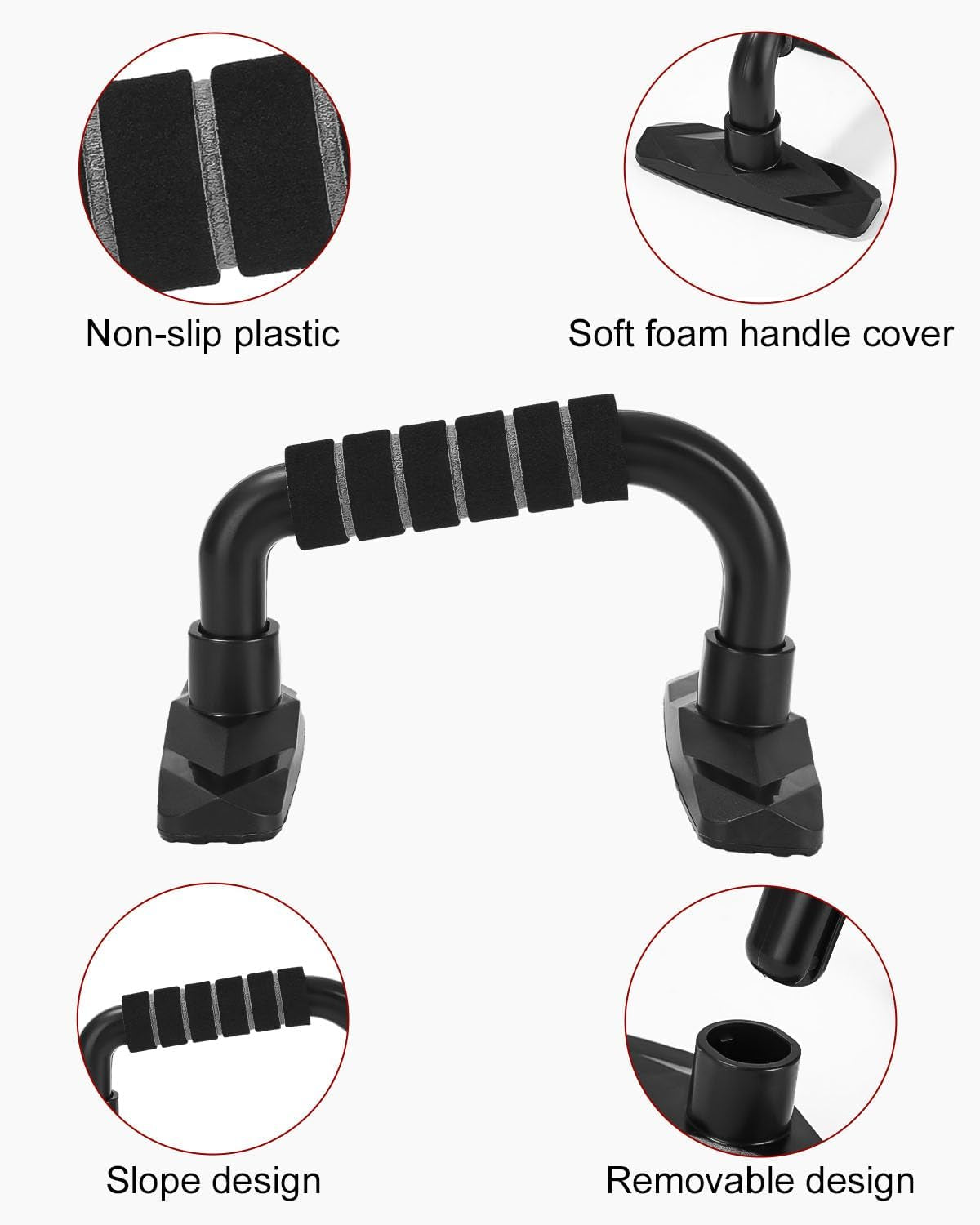 Kureny Equipo De Gimnasio,Kit De Rueda Abdominal Con Push up Bars, Cuerda Para Saltar, Fortalecedor De Mano, Rodilla Mat,Banda De Resistencia,Entrenamiento Muscular Fitness Ejercicio En Casa