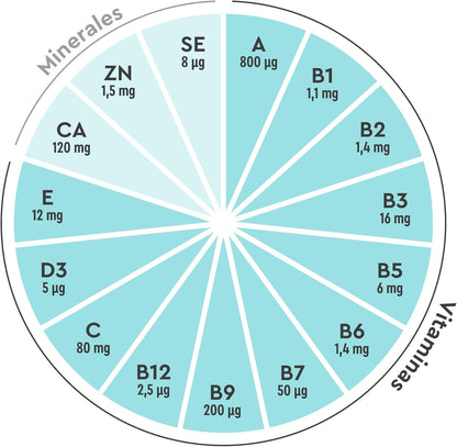 Multivitaminas Y Minerales - 450 Comprimidos (Suministro Para +1 Año) - Todas Las Vitaminas A,B,C,D3,E, Calcio, Zinc, Selenio – Multivitaminico Activo Completo Para Hombre Y Mujer