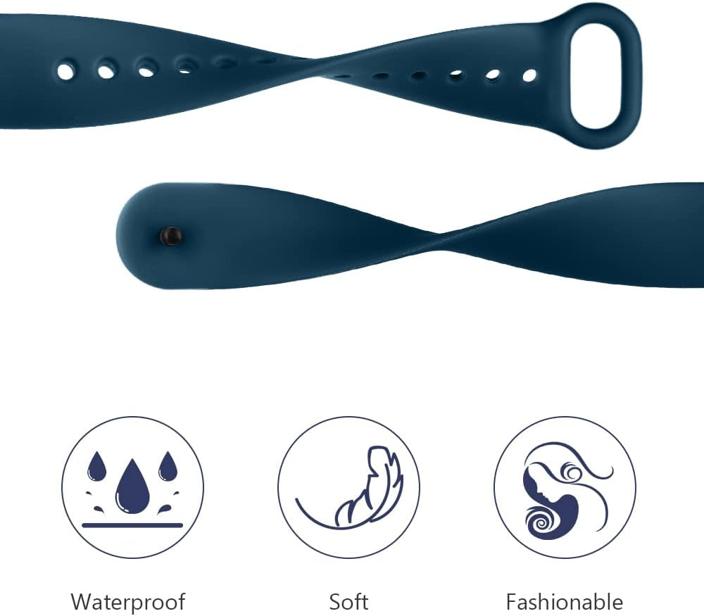 Ainiv Correa Mi Band, Correa Compatible Con Pulsera Xiaomi Mi Band 5/6 / 7/4 / 3, Suave Silicona Nailon Acero Inoxidable Correa De Repuesto, Resistente Al Sudor Pulseras De Repuesto