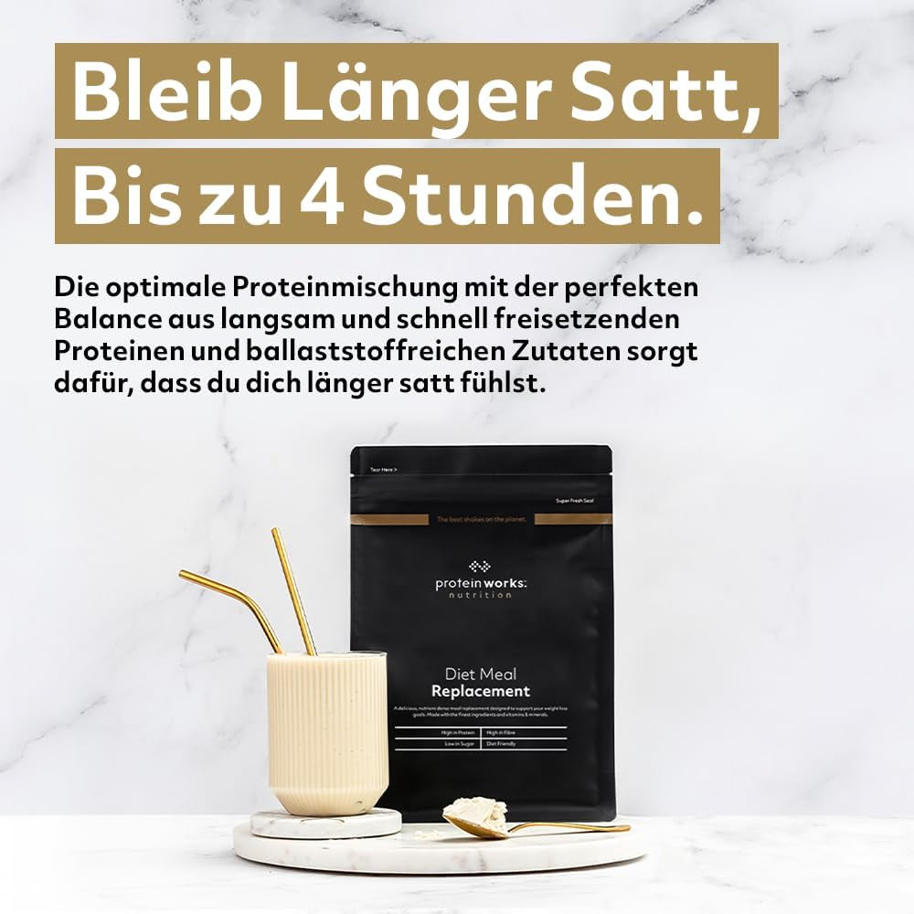 THE PROTEIN WORKS Sustituto De Comida Dietético | Rico En Nutrientes | Vitaminas Potenciadoras Del Sistema Inmune | Asequible, Saludable & Rápida | Crema De Vainilla | 500G