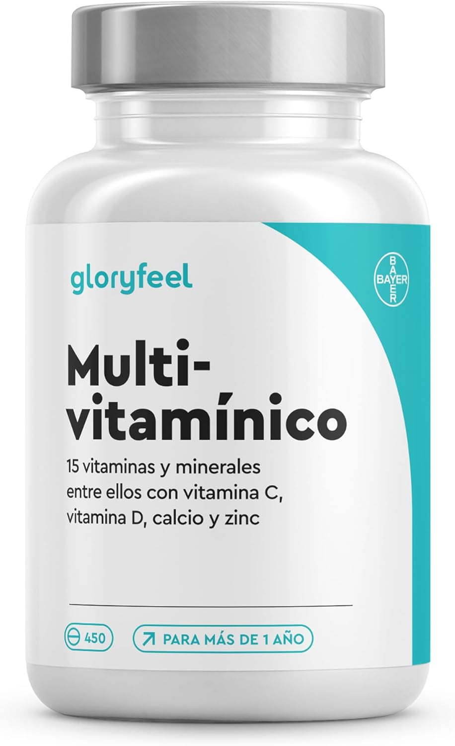 Multivitaminas Y Minerales - 450 Comprimidos (Suministro Para +1 Año) - Todas Las Vitaminas A,B,C,D3,E, Calcio, Zinc, Selenio – Multivitaminico Activo Completo Para Hombre Y Mujer